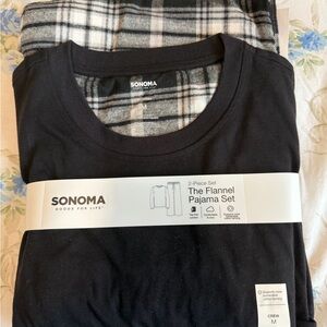 Sonoma Black and White Flannel Pajama Set